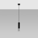Sollux Lampa wisząca LOOPEZ 1 czarny/chrom