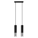 Sollux Lampa wisząca LOOPEZ 2 czarny/chrom