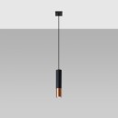 Sollux Lampa wisząca LOOPEZ 1 czarny/miedź