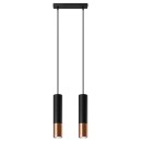 Sollux Lampa wisząca LOOPEZ 2 czarny/miedź