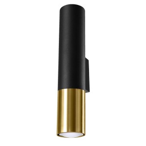 Sollux Kinkiet LOOPEZ czarny/złoty 