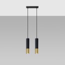 Sollux Lampa wisząca LOOPEZ 2 czarny/złoty