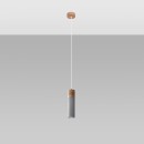 Sollux Lampa wisząca ZANE 1 szara