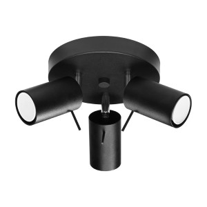 Sollux Plafon RING 3P czarny 