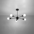 Sollux Żyrandol LANGO 5 czarny