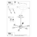 Sollux Żyrandol LANGO 6 czarny