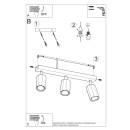 Sollux Plafon ZEKE 3 dąb