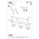 Sollux Plafon KEKE 3 dąb