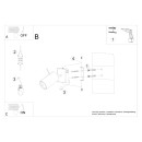 Sollux Kinkiet RING czarny z włącznikiem