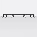 Sollux Plafon NERO 6 czarny/chrom