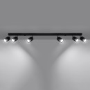 Sollux Plafon NERO 6 czarny/chrom