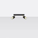 Sollux Plafon NERO 2 czarny/złoty