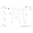 Sollux Plafon NERO 3 czarny/złoty