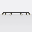 Sollux Plafon NERO 6 czarny/złoty