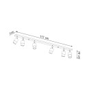 Sollux Plafon NERO 6 czarny/złoty