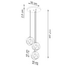 Sollux Lampa wisząca TULOS 3P biała