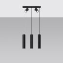 Sollux Lampa wisząca RING 3 czarny