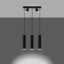 Sollux Lampa wisząca RING 3 czarny
