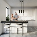 Sollux Lampa wisząca RING 3 czarny