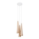 Sollux Lampa wisząca SULA 3P naturalne drewno