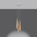 Sollux Lampa wisząca SULA 3P naturalne drewno