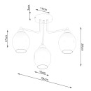 Sollux Żyrandol FILLAN 3 czarny
