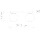 Sollux Plafon YOLI 2 biały