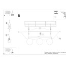 Sollux Plafon YOLI 3 czarny