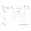 Sollux Żyrandol NESO 5