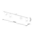 Sollux Plafon LEMMI 4L czarny