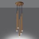 Sollux Lampa wisząca PASTELO 5P złota