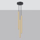 Sollux Lampa Wisząca PASTELO 3P złoty połysk