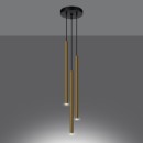 Sollux Lampa Wisząca PASTELO 3P złoty połysk