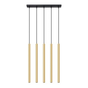 Sollux Lampa Wisząca PASTELO 5L złoty połysk 