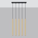 Sollux Lampa Wisząca PASTELO 5L złoty połysk