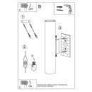Sollux Kinkiet LAGOS 2 złoty połysk