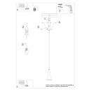 Sollux Lampa wisząca REA 1 beton