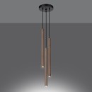 Sollux Lampa wisząca PASTELO 3P drewno