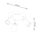 Sollux Plafon VERDO 3P biały