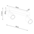 Sollux Plafon VERDO 2 czarny