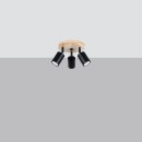 Sollux Plafon VERDO 3P czarny