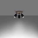 Sollux Plafon VERDO 3P czarny