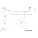 Sollux Plafon VERDO 3P czarny