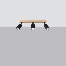 Sollux Plafon VERDO 3L czarny