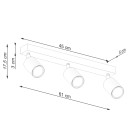 Sollux Plafon VERDO 3L czarny