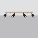 Sollux Plafon VERDO 4 czarny