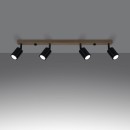 Sollux Plafon VERDO 4 czarny