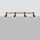 Sollux Plafon ZUCA 4 czarny