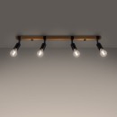 Sollux Plafon ZUCA 4 czarny