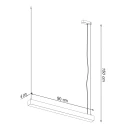 Thoro Lampa wisząca PINNE 90 szara 3000K